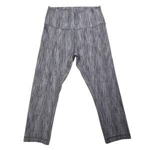 Lululemon Wunder Under Crop Luon Legging 8 (25x21) Jacquard Battleship‎ Silver